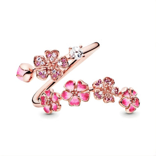Adjustable Peach Blossom Ring