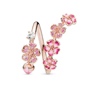 Adjustable Peach Blossom Ring