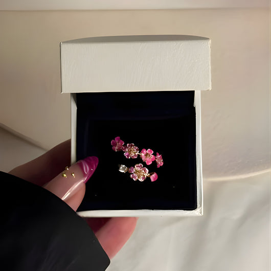 Adjustable Peach Blossom Ring