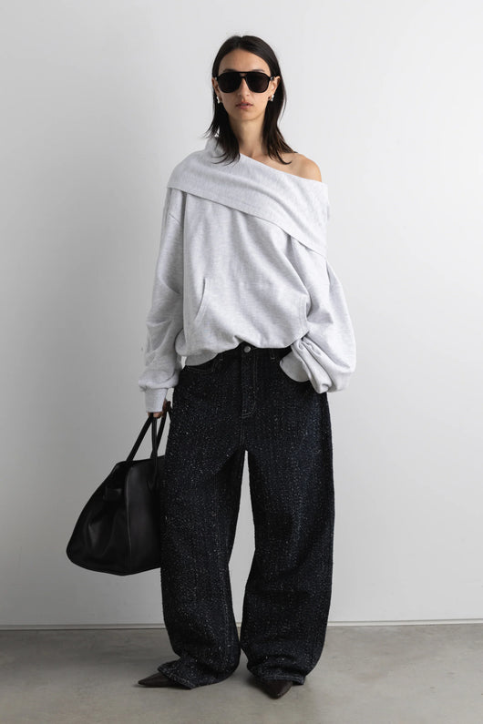 Slouchy Off The Shoulder Hoodie
