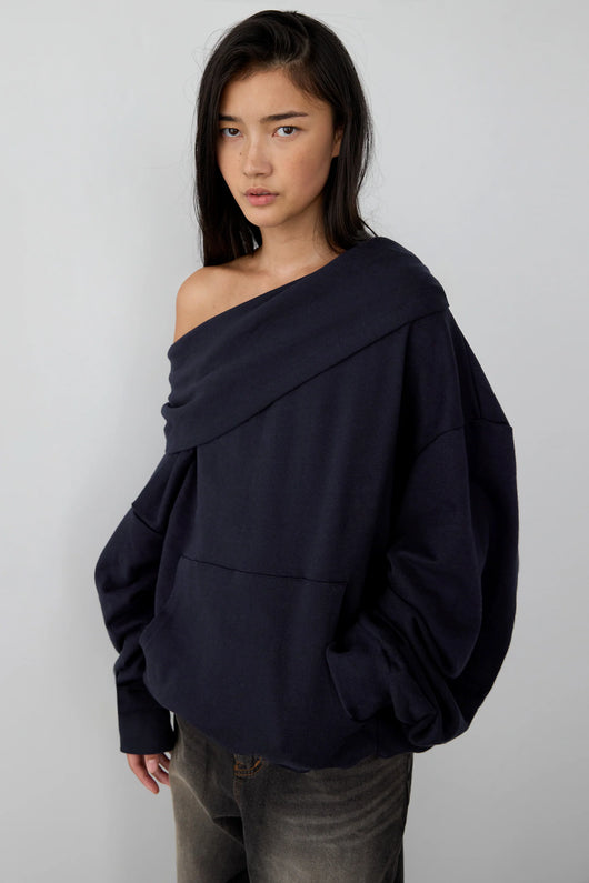 Slouchy Off The Shoulder Hoodie