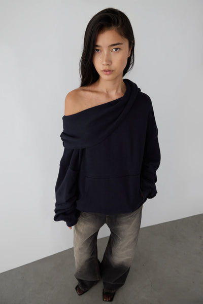 Slouchy Off The Shoulder Hoodie