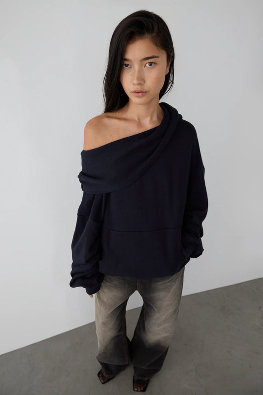 Slouchy Off The Shoulder Hoodie