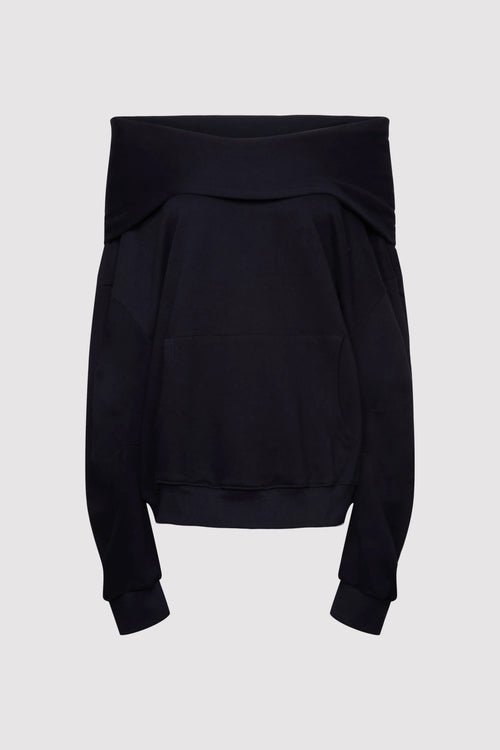Slouchy Off The Shoulder Hoodie